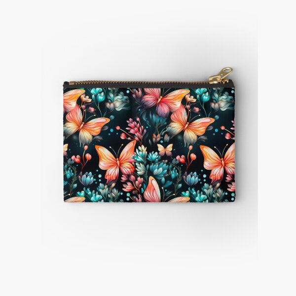 Item preview, Butterfly Peachy Pink Garden Floral Print designed and sold by FoxTreeDesign.