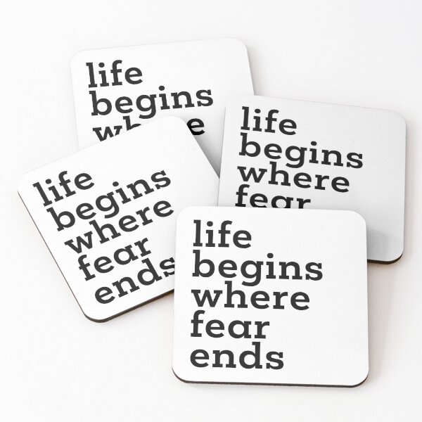 Item preview, Life Begins Where Fear Ends designed and sold by CreateHappy.