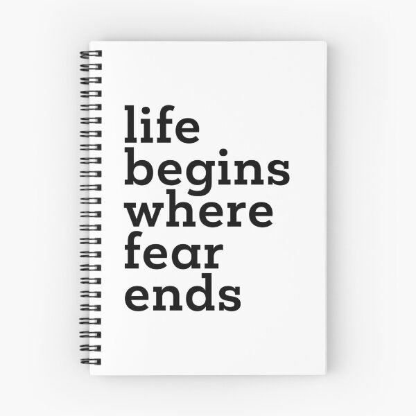 Item preview, Life Begins Where Fear Ends designed and sold by CreateHappy.