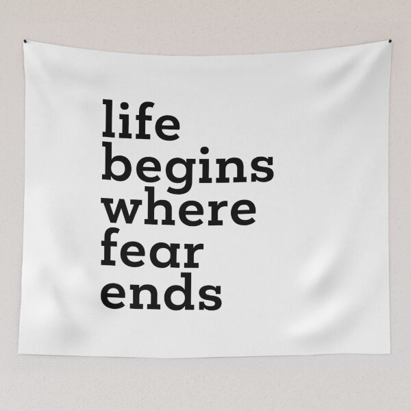 Item preview, Life Begins Where Fear Ends designed and sold by CreateHappy.