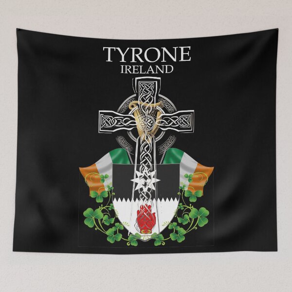 Item preview, ✅ Tyrone Ireland Irish Celtic Cross & Crest designed and sold by REAL IRISH GIFTS.