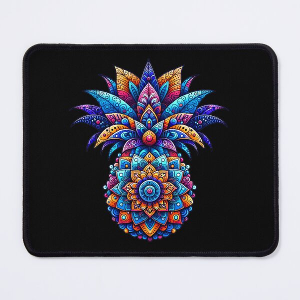 Item preview, Psychedelic Mandala Pineapple Artwork - Vibrant Tropical Fruit Illustration designed and sold by Pati-Design.