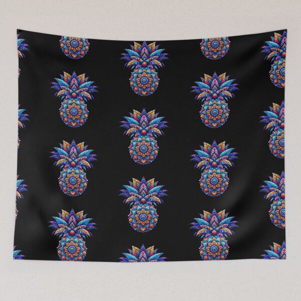 Item preview, Psychedelic Mandala Pineapple Artwork - Vibrant Tropical Fruit Illustration designed and sold by Pati-Design.