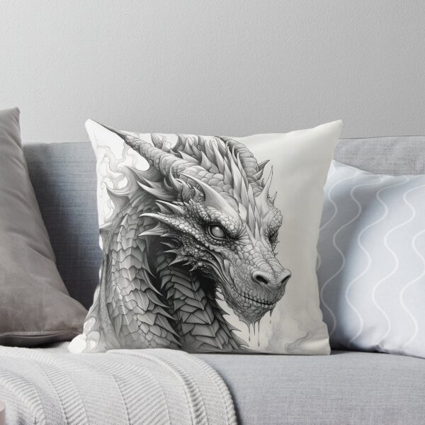 Item preview, Black and white Dragon drawing designed and sold by Pencil-Art.