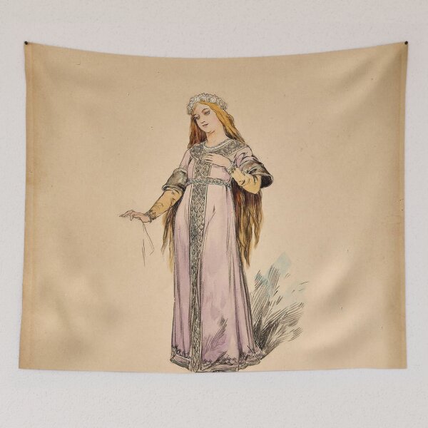Item preview, Costume design of Catherine Ginori for ‘Lorenzaccio’ by Alfred de Musset in Paris in 1896, by Alphonse Mucha. HIGH DEFINITION designed and sold by MINDTHECHERRY.
