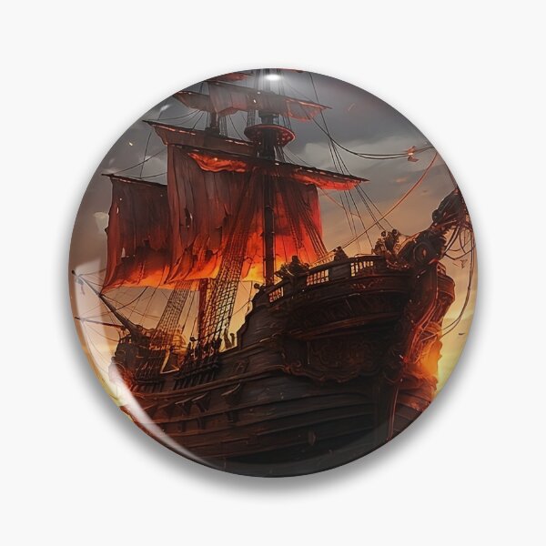Item preview, Pirate Ship at Sunset - Digital Art designed and sold by SnoopyTF.