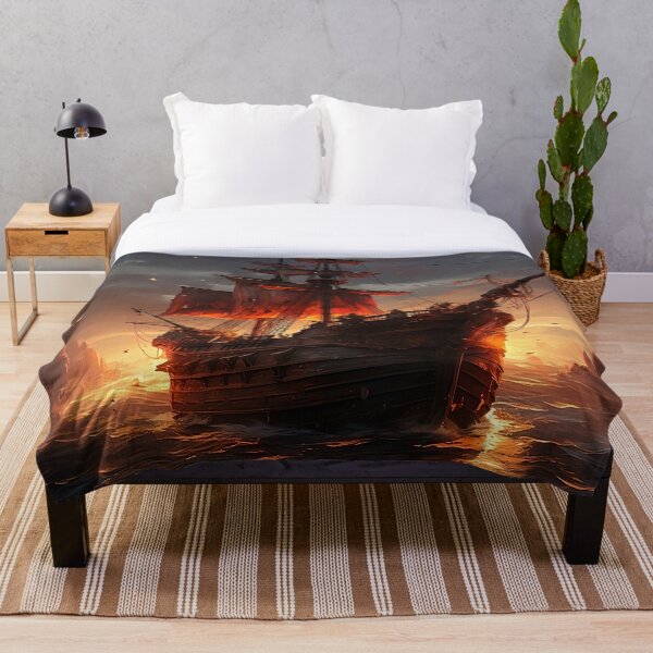 Item preview, Pirate Ship at Sunset - Digital Art designed and sold by SnoopyTF.