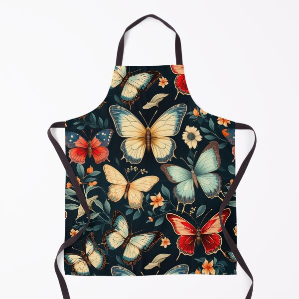 Item preview, Vintage Natural Butterfly Dark Floral Collage Print designed and sold by FoxTreeDesign.