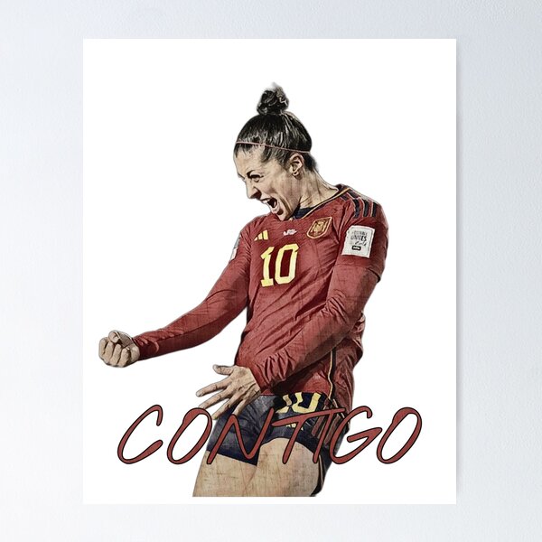 Item preview, Jenni Hermoso Contigo Poster / Jenni Hermoso / Spanish National Team / Contigo designed and sold by Sportslista.