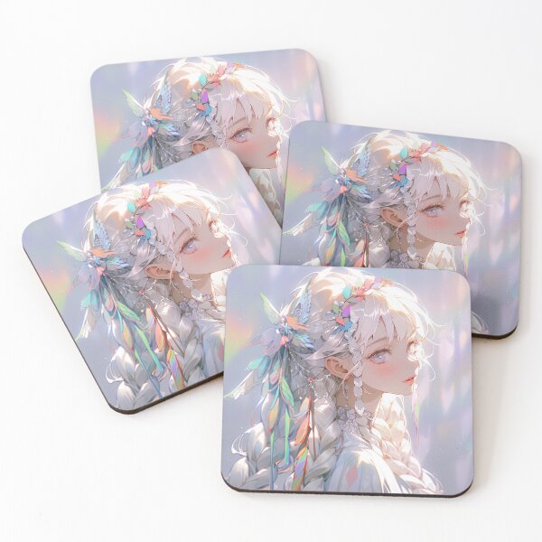 Item preview, Ethereal Fantasy Braided Hair Anime Girl designed and sold by bubblegoth.