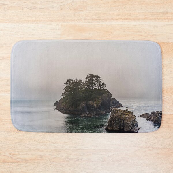 Item preview, A small island in the foggy Pacific - photo designed and sold by CineWanderlust.