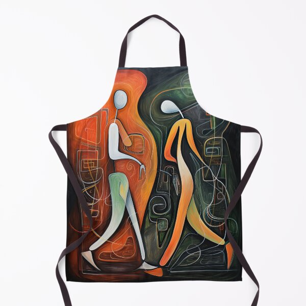 Item preview, Abstract Painting of an Active Couple on a Dark Background  designed and sold by MaryFiore.