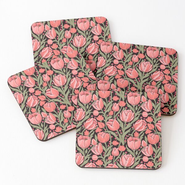 Item preview, romantic pink floral pattern designed and sold by darkartsflowers.