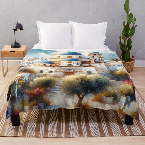 Item preview, Tranquil Greek Church Art designed and sold by glowarya.