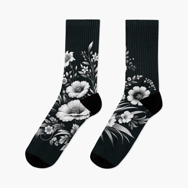 Item preview, Monochrome Garden Nocturnal Blooms Decoupage Design Artwork and Art Design designed and sold by irek07.
