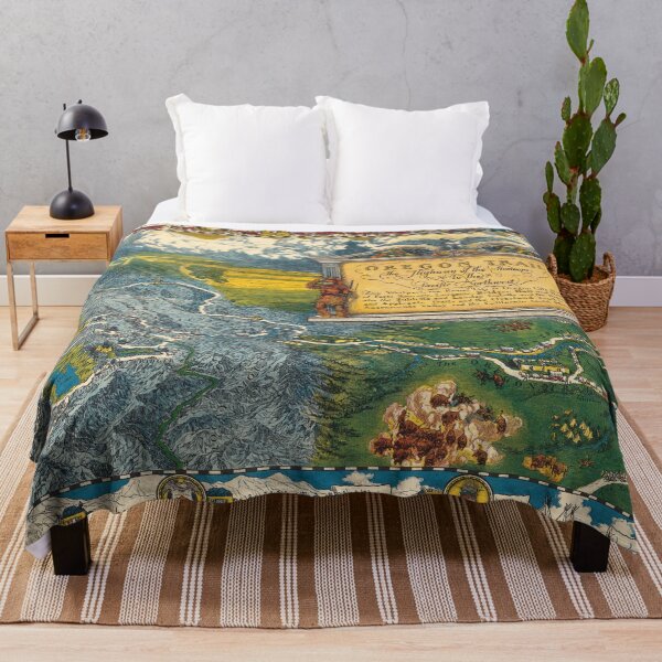 Item preview, Vintage 1932 Oregon Trail Restored Print designed and sold by sweetbelle.