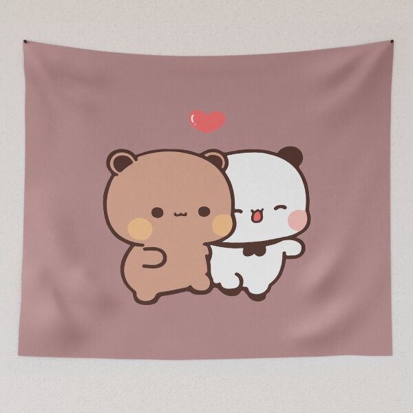 Item preview, DuDu Bear and BuBu Panda chilling out together ❤️ designed and sold by Pandety.