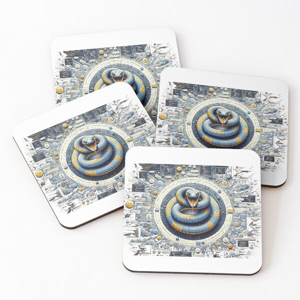Item preview, Python Enigma: Abstract Expressions of Code designed and sold by TuringTacoTales.