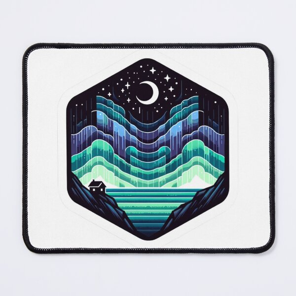 Item preview, Enchanted Night Mountain Cabin Badge designed and sold by YegMark.