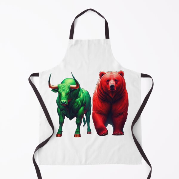 Item preview, Green Bull and Red Bear Representing Financial Markets designed and sold by kylmllr101684.