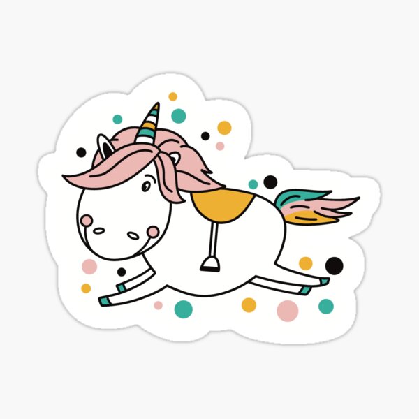Laufendes Einhorn Sticker