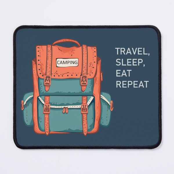 Item preview, Travel, Sleep, Eat Repeat Backpack designed and sold by sakurashorty.