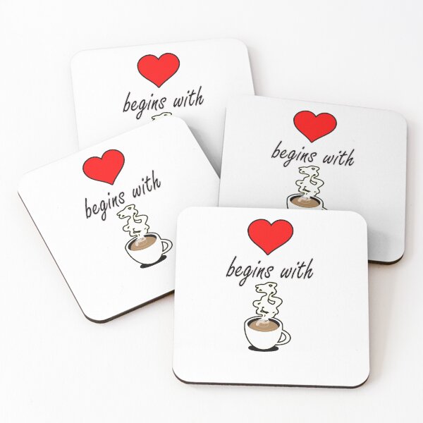 Item preview, Love begins with Coffee  designed and sold by White Tiger Designz .