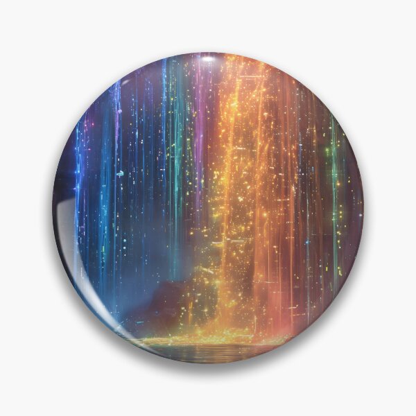 Item preview, Cascading Radiance: Holographic Waterfall Wonder designed and sold by AI-Only Creations.