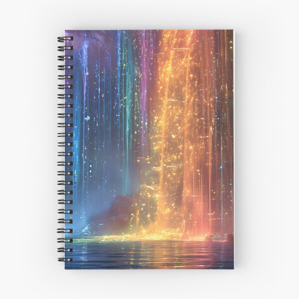Item preview, Cascading Radiance: Holographic Waterfall Wonder designed and sold by AI-Only Creations.