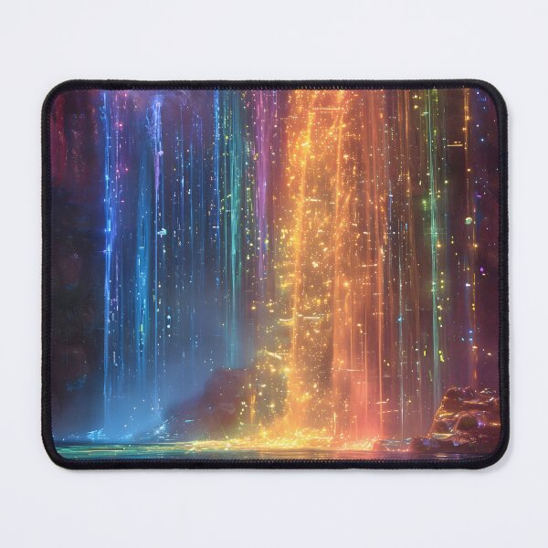 Item preview, Cascading Radiance: Holographic Waterfall Wonder designed and sold by AI-Only Creations.
