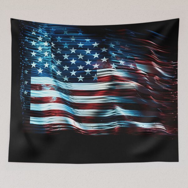 Item preview, American flag holography print designed and sold by dcrc.