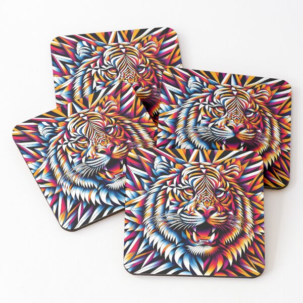 Item preview, Regal Roar: Tiger's Majesty in Prism Splendor designed and sold by ArtComixHaven.