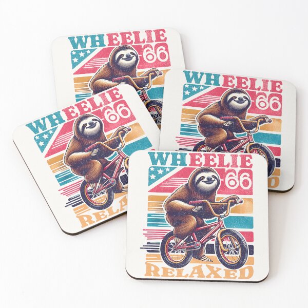 Item preview, Retro BMX Funny Biking Sloth designed and sold by BeansterNL.
