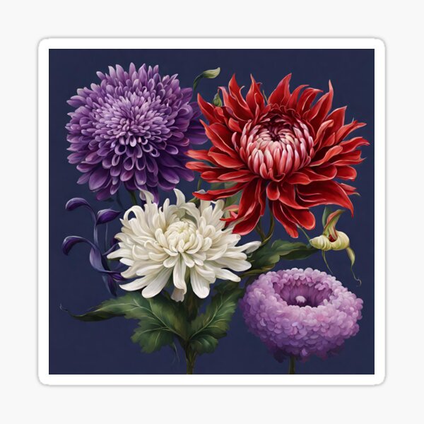Item preview, Chrysanthemum - A Symbol of Happiness and Longevity designed and sold by LitzoyGlobeArt.