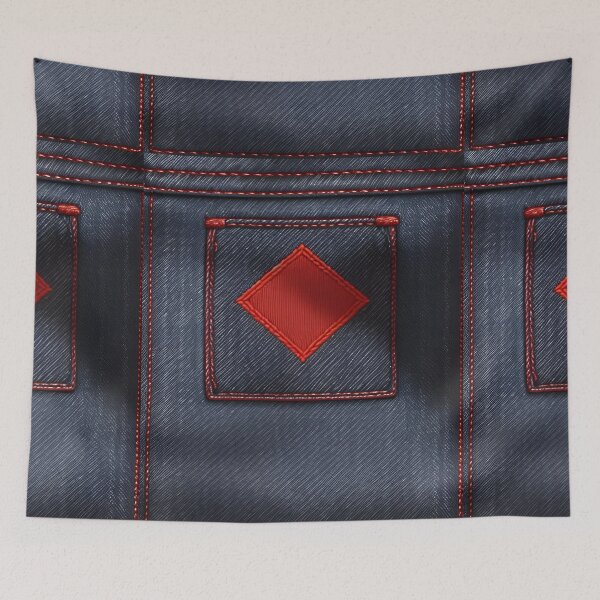 Item preview, Jeans clothes, Red embroidered jeans 10 designed and sold by Kader101.