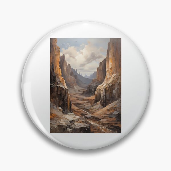 Item preview, A rocky gorge with a river, vintage oil painting designed and sold by CreativeSparkzz.