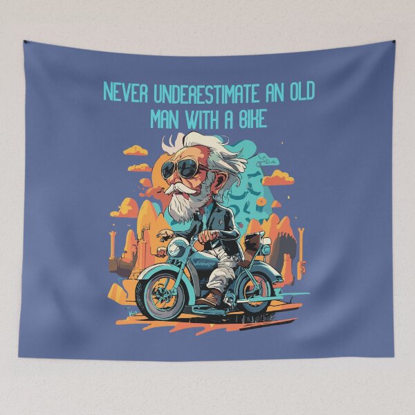 Item preview,   Never Underestimate An Old Man With A Bike designed and sold by box-artshop.