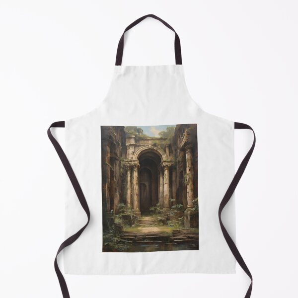 Item preview, Ancient ruins in the jungle, vintage oil painting designed and sold by CreativeSparkzz.