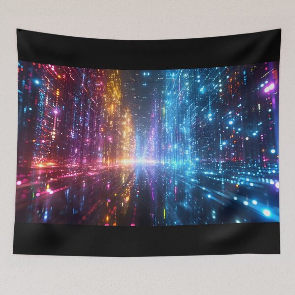 Item preview, Metropolitan Dreams: Holographic Cityscape Illusion designed and sold by AI-Only Creations.