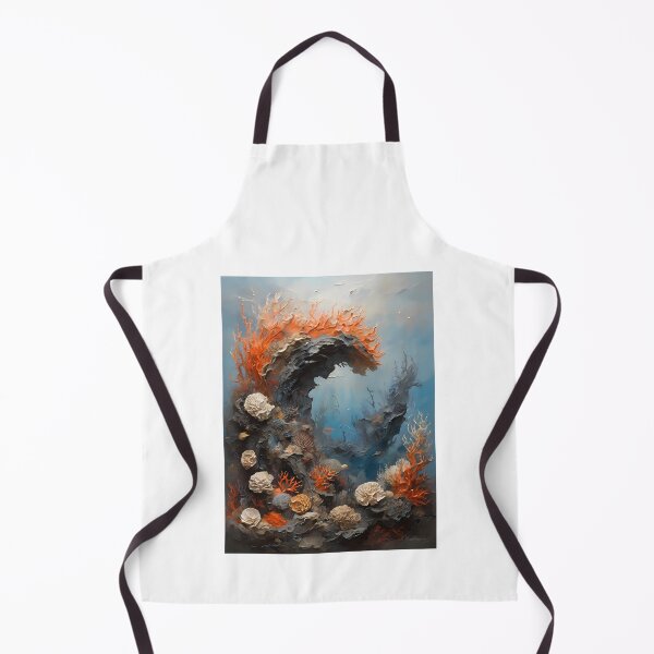 Item preview, Fish swimming in a coral reef, vintage oil painting designed and sold by CreativeSparkzz.