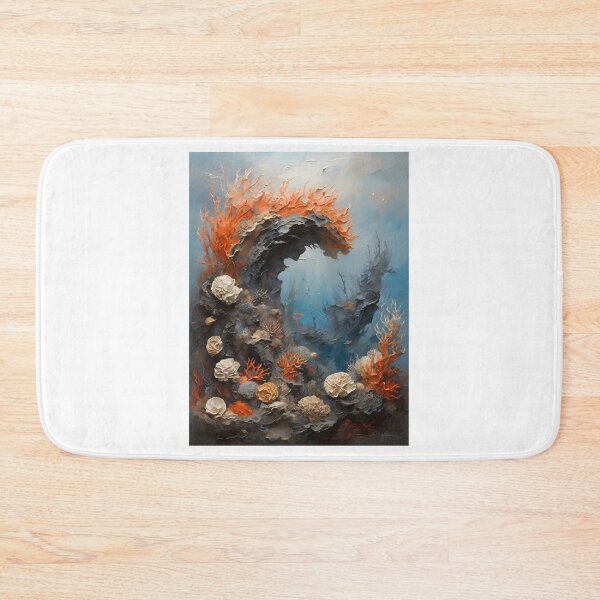 Item preview, Fish swimming in a coral reef, vintage oil painting designed and sold by CreativeSparkzz.