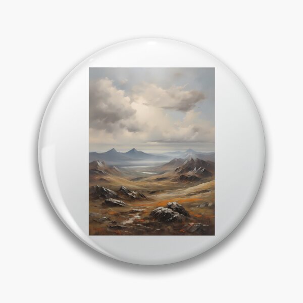 Item preview, A highland plateau with a small mountain lake, vintage oil painting designed and sold by CreativeSparkzz.