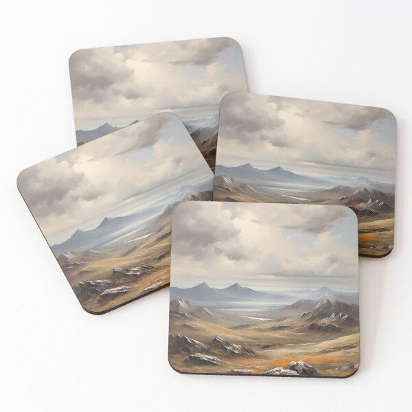 Item preview, A highland plateau with a small mountain lake, vintage oil painting designed and sold by CreativeSparkzz.