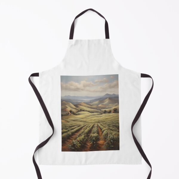 Item preview, A large tea plantation at sunrise, vintage oil painting designed and sold by CreativeSparkzz.