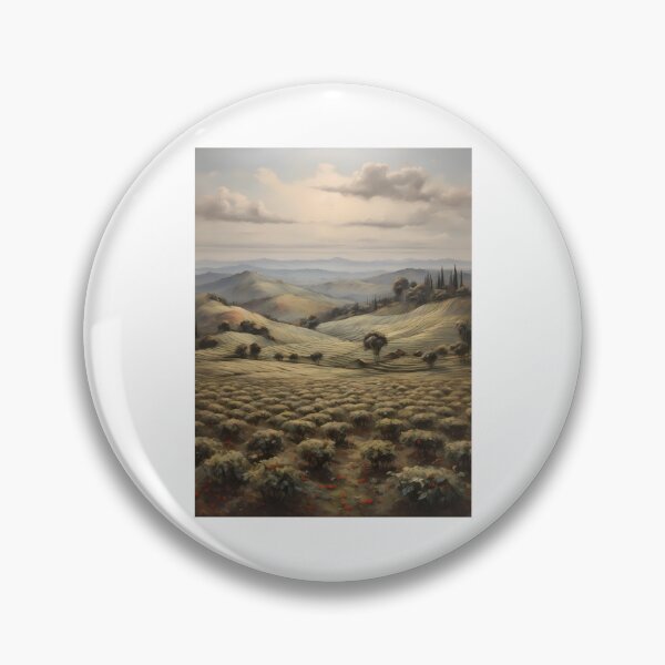 Item preview, A large tea plantation at sunrise, vintage oil painting designed and sold by CreativeSparkzz.