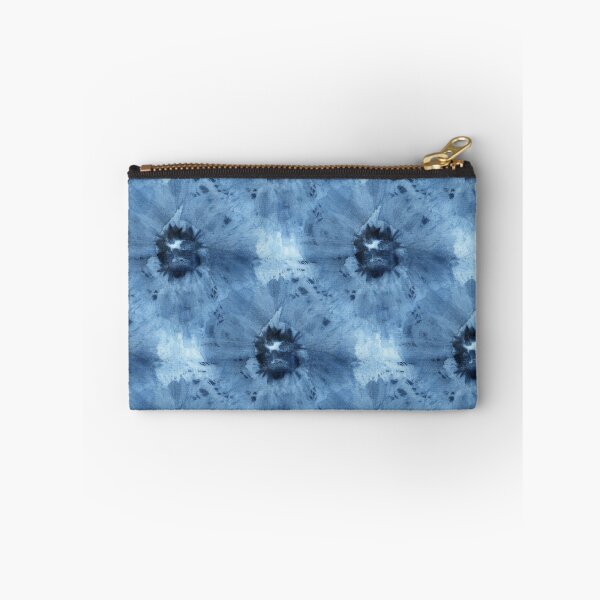 Item preview, Seamless tie-dye pattern of indigo color on white silk.  Shibori dyeing. designed and sold by lamarmarina.