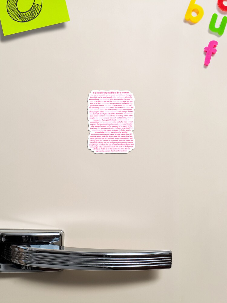 Thumbnail 1 von 3, Magnet, Rosa Zitat-Feminismus designt und verkauft von jazzc25.