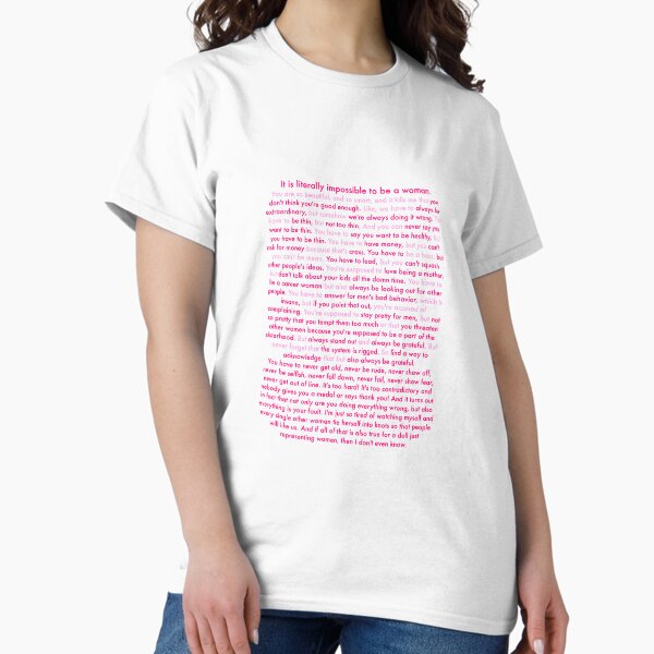 Vista previa del artículo con la obra «feminismo cita rosa», diseñado y vendido por jazzc25.