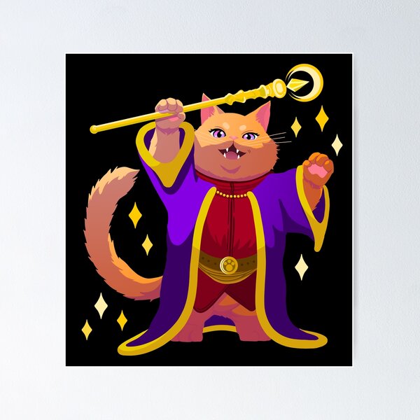 Item preview, Magical Wizard Cat designed and sold by Geobat.
