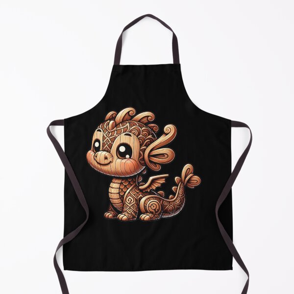 Item preview, Enchanted Carvings: Baby Wooden Dragon Illustration designed and sold by MachineDesigned.